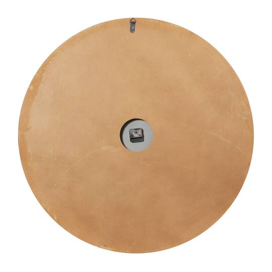 40" Brown Wood Mediterranean Wall Clock